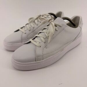 Kizik Vegas Sneakers Mens 11 White Leather Hands-Free Low Top‎ DVEGWT01-1D